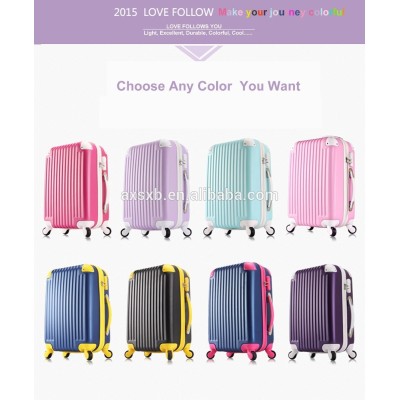 2016 LOVEFOLLOW LUGGAGE candy color ABS Hard shell trolley Luggage suitcase ----Make your journey colorful