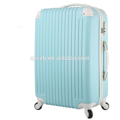 abs zipper hard side airport brand pink luggage sets