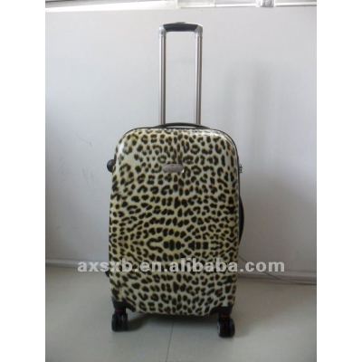 ABS+PC leopard fashion nice case box suitcase travel trolley luggage
