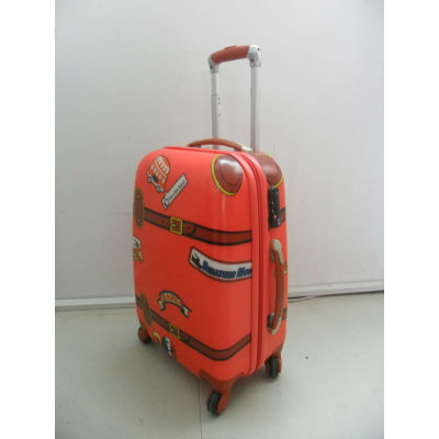 ABS PC 24 inch printed hard shell trolley luggage