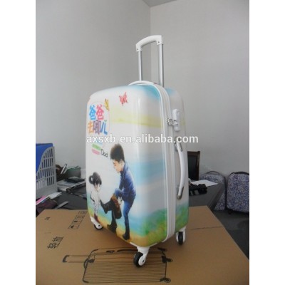 ABS+PC 3 pcs set eminent beautiful printed color trolley hard plastic tool case kids plastic carrying case