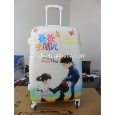 ABS+PC 3 pcs set eminen tfather?where to go? beautiful printed color trolley hard plastic tool case kids plastic carrying case