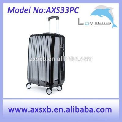 2015 fashion royal hard shell PC trolley case abs travel luggage case folding trolley case