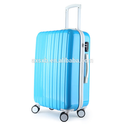ABS+PC zipper wheeled cabin hotel luggage trolley