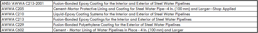 AWWA steel pipe specification