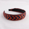 Classical retro style printed ribbon hair band for women
