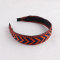 Classical retro style printed ribbon hair band for women