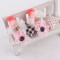 organza mini baby girl flower barrette pink flower hair clip