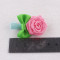 Original design colours ribbon rose flower hair clips lollipop rose hair clip for child