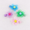 Handicraft organza mini button flower hair clip set for kids ornaments
