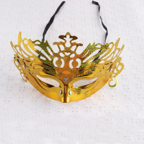 Fancy masquerade party mask glitter gold plastic masquerade mask