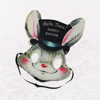 Hook loop printable easter bunny masquerade party mask