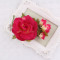 Fashion red rose silk flower brooch for party