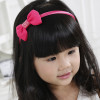 Affordable colors girl ribbon bow hair band with rhinestone