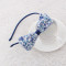 Custom floral cotton bow alice band for child