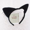 Velvet pretty girls black cat ear hair band for Halloween