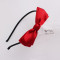 Plain colorful polyester ribbon bow alice band for girl