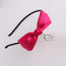 Plain colorful polyester ribbon bow alice band for girl