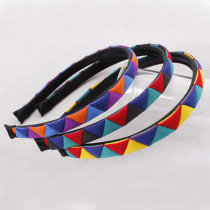 Fashion toothed plastic splicing triangle hair band for girl