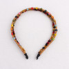 Fancy classical retro wooden beaded hair band for women