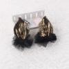 Glitter shinning rabbit ear hair clip with tulle for kids