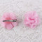 Pink bridal fabric hair flowers chiffon hairpin for child