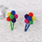 High quality colors felt flower snap clip for kids