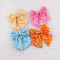 Fancy colors polyester ribbon dot ribbon bow hair clip for girl