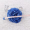 Hot sale large satin fabric flower hair clips flower brooch