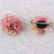 Colors fabric printed floral chiffon flower hair clips