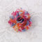 Colors fabric printed floral chiffon flower hair clips