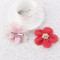 Colorful coral flower chiffon flower hair clips wholesale