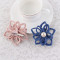 Large flower style satin floral hair clips with pearl