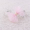 Cute pink tulle pom pom hair bow hair clips with pearl