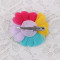 Rainbow color flower hair chiffon hair clips for girls