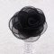 Black organza big rose flower corsage rose hair clip
