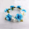 Romantic blue and white flower headband for bridal