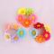 Colorized gerbera daisy bun hair band sets for kids
