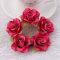 Fiery rose flower bun wrap ring garland
