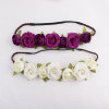 Purple rose flower headband