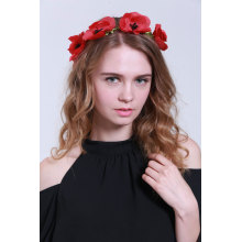 Two red poppy flower head crown for your summer----Adult's DS16937A
