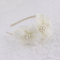 White chiffon flower hair band with flower bead