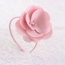 Pink chiffon flower alice band