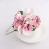 Pink peach blossom floral alice band