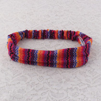 Colors sport wavy stripe printed lycra headband