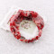 Chiffon red floral printed headband for yoga