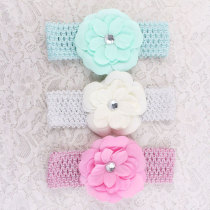Wide mesh flower crown headbands for toddlers
