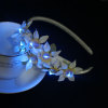 Custom flashing orchid LED light up flower headband