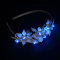 Custom flashing orchid LED light up flower headband