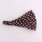 Nut-brown polka dot baby headband for kids